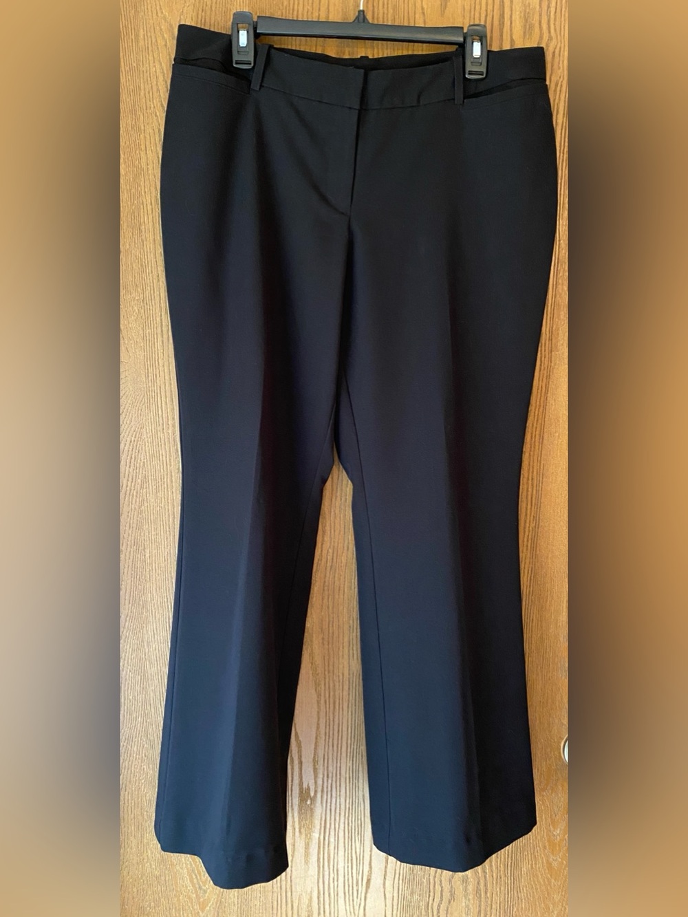 Wothington - Classic Black Boot Cut Dress Pants, Curvy Fit, Sz 14